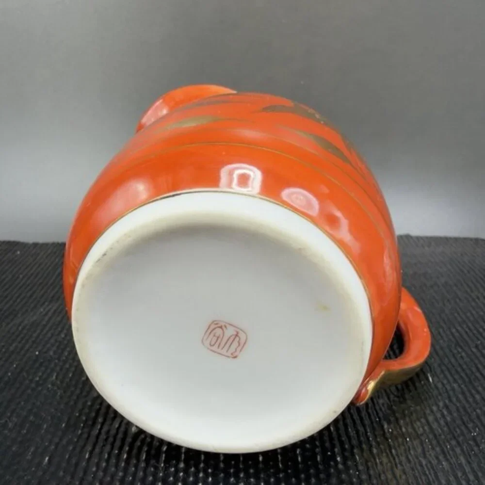 Japanese Eiraku Eggshell Sugar And Creamer Set‎ Phoenix Dragon Pattern Antique